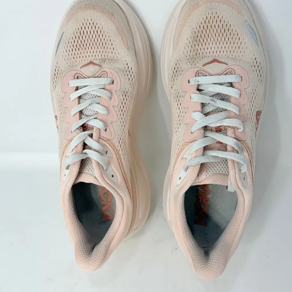 Hoka Bondi 9 Womens 10.5B Running Shoes Rose Quartz Terracotta 1162012 RLTT